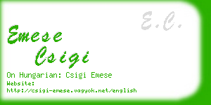 emese csigi business card